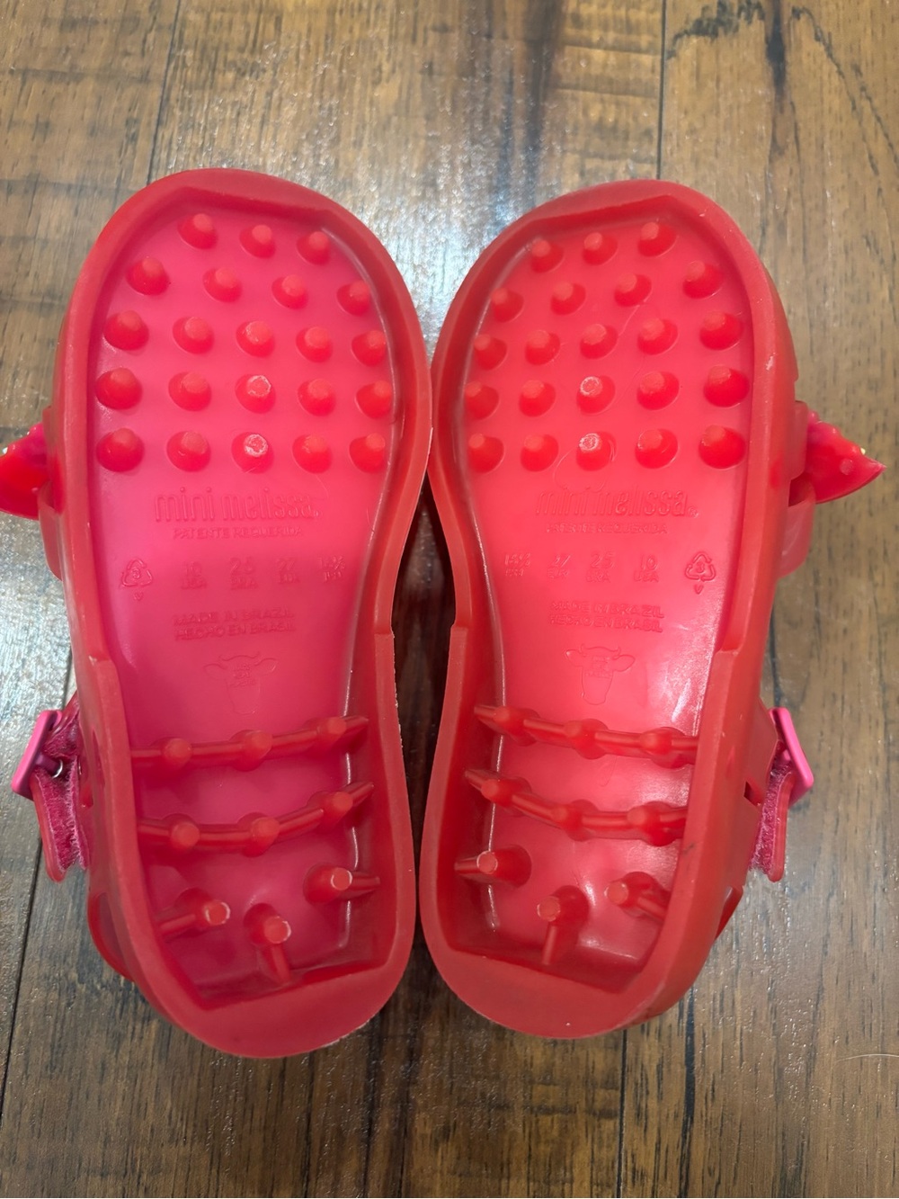 Mini Melissa Possession II Glitter Pink Jelly Sandals Star Rainbow Toddler 10 - Picture 6 of 12
